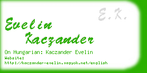 evelin kaczander business card